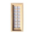 1/12 Dollhouse Mini Window Door Wooden Diy 14 Lattices Billet Door