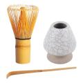 3 Pieces-handmade Bamboo Whisk and Traditional Tea Spoon Whisk