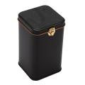 Metal Tea Cans High-grade Lock Tinplate Storage Box Tin Can Black