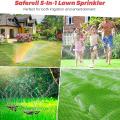 Sprinklers for Yard, 5-in-1 Lawn Sprinkler, 5 Arms, 20 Nozzles,red
