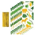 240pcs Green Gold Jungle Animal Plastic Candy Bags for Baby Shower
