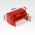 3pcs/set 3mm Acrylic U Type Hand-run Display Stand -red