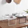 1pcs Iron Handle Spice Rack Kitchen Shelf Organizer Stand Black