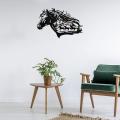 Metal Hollow Wall Art Western Horse Silhouette Ornament for Bar
