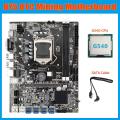 B75 Eth Mining Motherboard 8xpcie Usb Adapter+g540 Cpu+sata Cable
