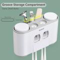 Ecoco Toothbrush Holder Wall Mounted for Bathroom Tooth Squeezer