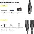 Xlr Splitter Cable 3-pin 1 Xlr Male to Dual Xlr 2 Female Patch Cable