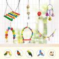 Pet Birds Cage Toys Chewing Hanging Bell Toys for Parrot Cockatiel