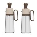 3 In 1 Olive Oil Dispenser Bottle with Brush, for Cooking,bbq,brown