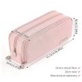 Angoo Pencil Case 3 Compartment Pouch Pen Bag for School Teen(pink)