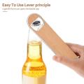 3 Pieces Of 7-inch Stainless Steel Bottle Opener, Wood Chip