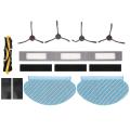 Roller Side Brush Filter Mop Cloth Kit for Ecovacs Deebot Ozmo 950