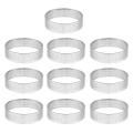 10pcs 4.5cm Round Stainless Perforated Seamless Tart Ring with Hole