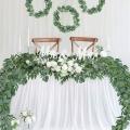 4 Packs Artificial Eucalyptus Garland with Willow Leaves Fake Garland