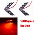 2pcs 14 Smd Car Led Rear View Mirror Indicator Turn Signal, Red Light