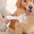 Portable 2 In 1 Dog Hair Dryer Home Puppy Grooming Comb Brush-eu Plug