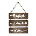 Thankful Wall Decor Rustic Wooden Signs Hanging, for Home Decoration