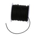 Roll Black Waxed Cotton Necklace Beads Cord String 1mm Hot