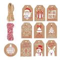 100pack Kraft Paper Gift Tags Xmas Brown Kraft Gift Tags for Diy Xmas