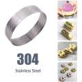10pcs 4.5cm Round Stainless Perforated Seamless Tart Ring with Hole