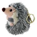 Cute Hedgehog Plush Keychain Mobile Phone Toy Gray Anime Fur Gifts