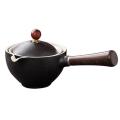 Ceramic Teapot with Wooden Handle Side-handle Pot Household Teaware 5