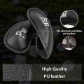 12pcs Pu Leather Golf Head Covers Set Fit Most Iron Clubs,black