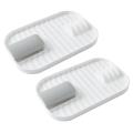 2pcs Foldable Lid and Spoon Rest with Drip Pad,spoon Holder (white)
