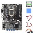 B75 Btc Miner Motherboard 8xpcie to Usb+i3 2120 Cpu+thermal Pad