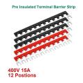 10 Pcs 12 Positions Dual Row 600v 15a Screw Terminal Strip Blocks