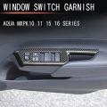 Glossy Black Window Lift Switch Trim for Toyota Aqua 2021 2022 Rhd