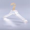 10 Pcs Clear Acrylic Clothes Hanger with Gold Hook,s