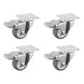 4pcs Rubber Casters, for Furniture Electric Wheel Sh-025 (1 Inch)