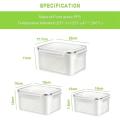 Fresh Food Containers for The Fridge, 3 Pieces Of Storage Containers