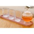 Silicone Organizer Tray, Soap and Sponge Holder for Kitchen(pink)