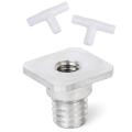 2 X 12mm Plastic Equal Tee Connector Barbed Pipe Fitting Air/water H