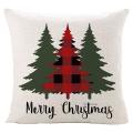 Christmas Throw Pillow Covers, Cotton Linen for Sofa, Couch and Bed