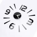 Quartz Wall Clock Clocks Horloge Watch Acrylic Mirror Stickers Black