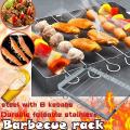 Barbecue Skewer Shish Kabob Set, Foldable Shish Kabob Rack