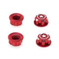 4pcs Aluminum 17mm Hex Wheel Nuts for Traxxas Arrma 1/8 Rc Car,red