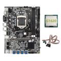 B75 Eth Mining Motherboard 8xpcie to Usb+g1620 Cpu+dual Switch Cable