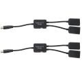 2x Type C Otg Usb 3.1 2.0 Female Charge 2 Port Hub Cable Y Splitter
