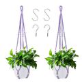2pcs Macrame Hanging Planter, Hanging Planter Set(purple)