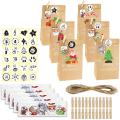 Christmas Advent Calendar Bags 24 Days Calendar Kraft Gift Bags