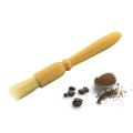 Supply Coffee Grinder Brush Natural Bristles Wooden Handle Cleaning