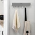 Ousuwo Wall-mounted Storage Rack Shelf with Hook for Bathroom Door B