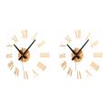 Diy Luxury 3d Roman Numerals Wall Clock Art Clock Hotcolorgold