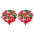 16pcs Strawberry Balloons Fruit Jumbo Foil Mylar Balloons Strawberry