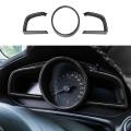 For Mazda 3 Axela 2014-18 Carbon Fiber Dashboard Interior Cover Trim