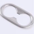 For Kia Holder Frame Cover Trim Stainless Steel Accessories, Silver